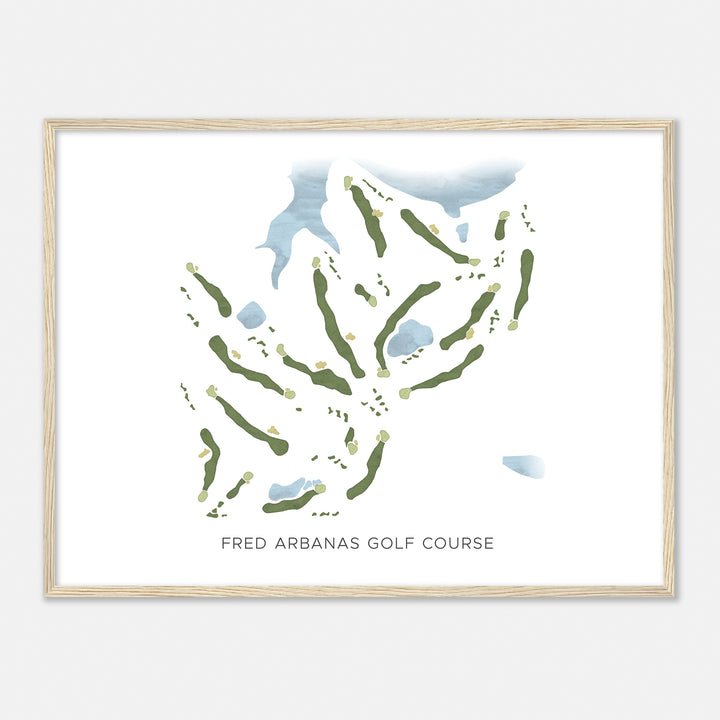 Print of Fred Arbanas Golf Course Modern Map