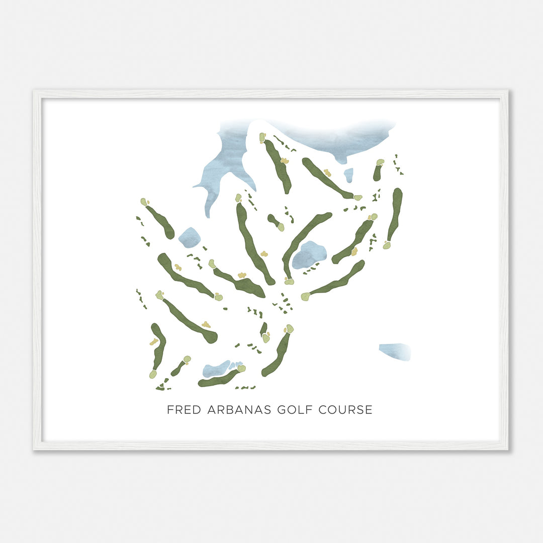 Print of Fred Arbanas Golf Course Modern Map