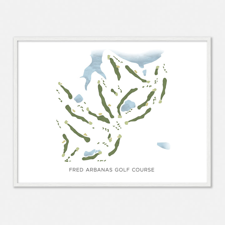 Print of Fred Arbanas Golf Course Modern Map