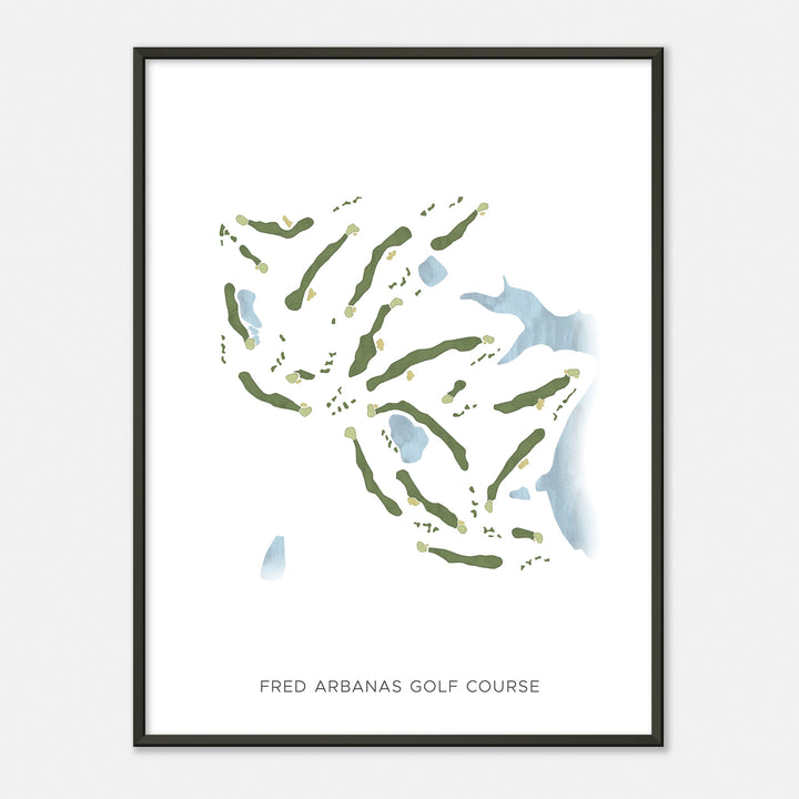 Print of Fred Arbanas Golf Course Modern Map