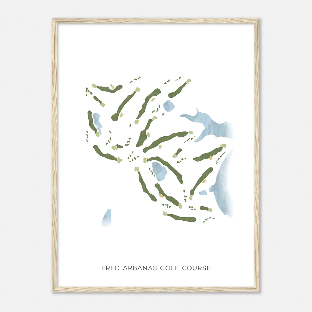 Print of Fred Arbanas Golf Course Modern Map