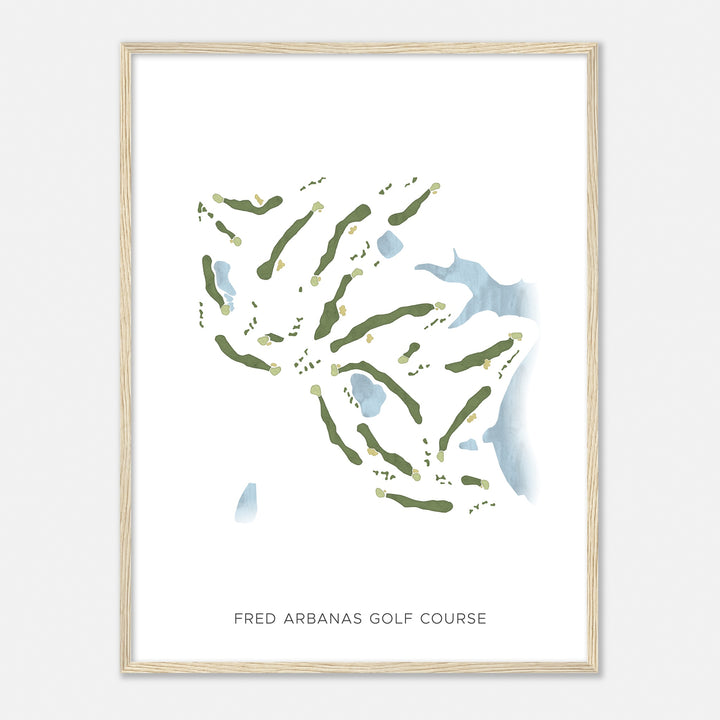 Print of Fred Arbanas Golf Course Modern Map