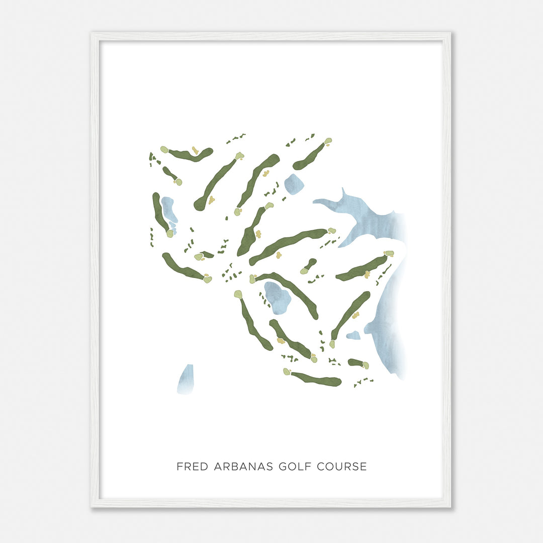 Print of Fred Arbanas Golf Course Modern Map