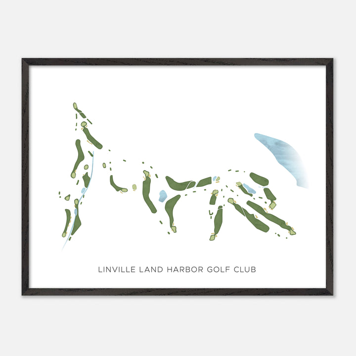 Print of Linville Land Harbor Golf Club Modern Map