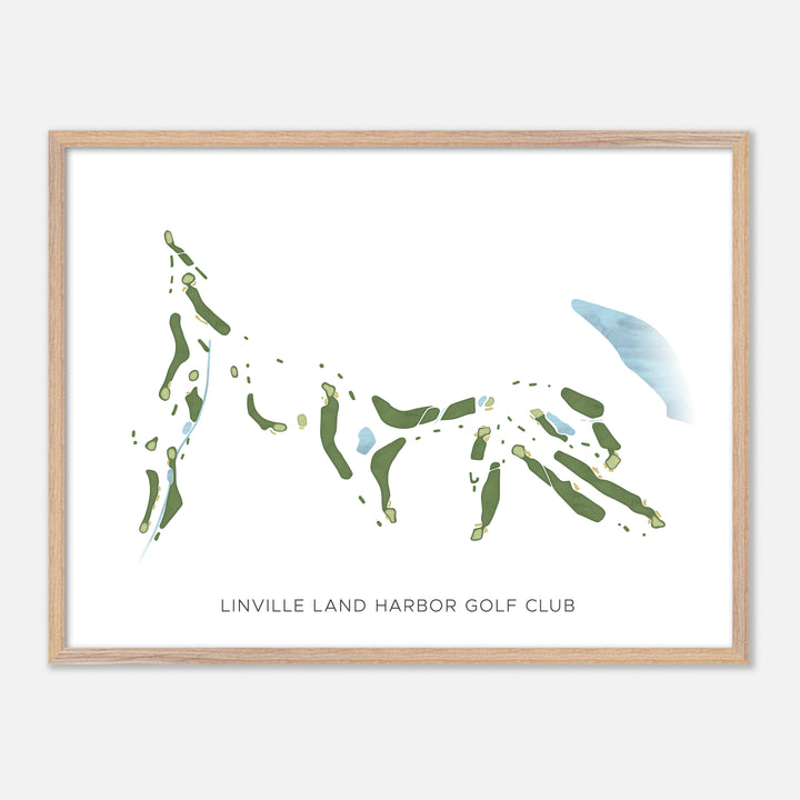 Print of Linville Land Harbor Golf Club Modern Map