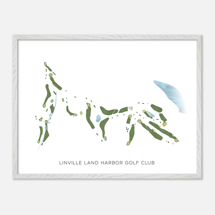 Print of Linville Land Harbor Golf Club Modern Map