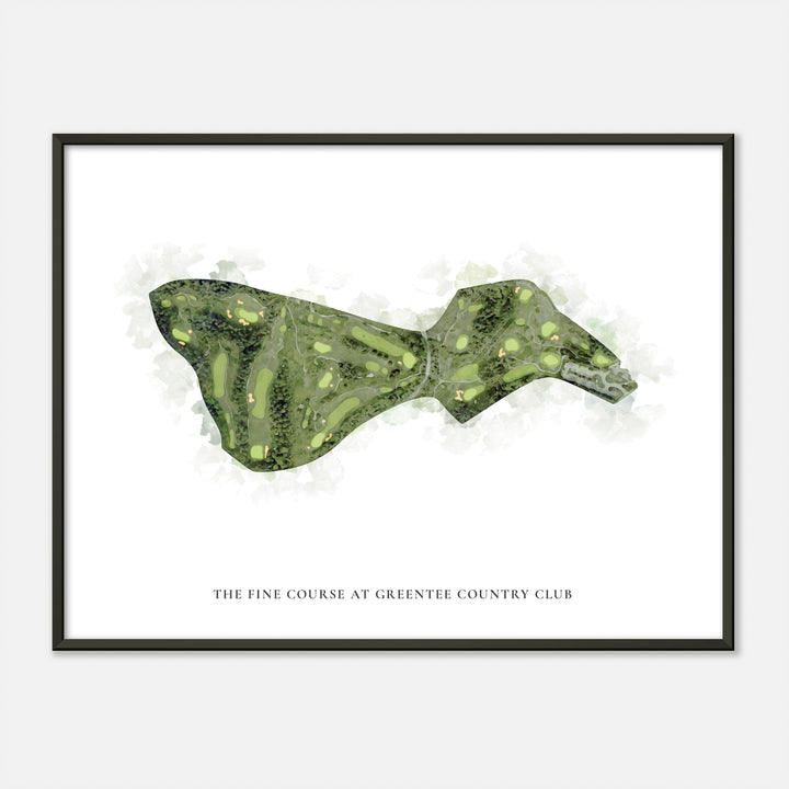 Print of The Fine Course at GreenTee Country Club Classic Map