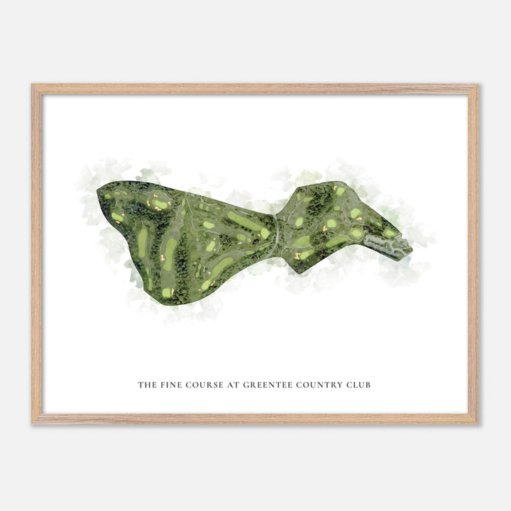 Print of The Fine Course at GreenTee Country Club Classic Map