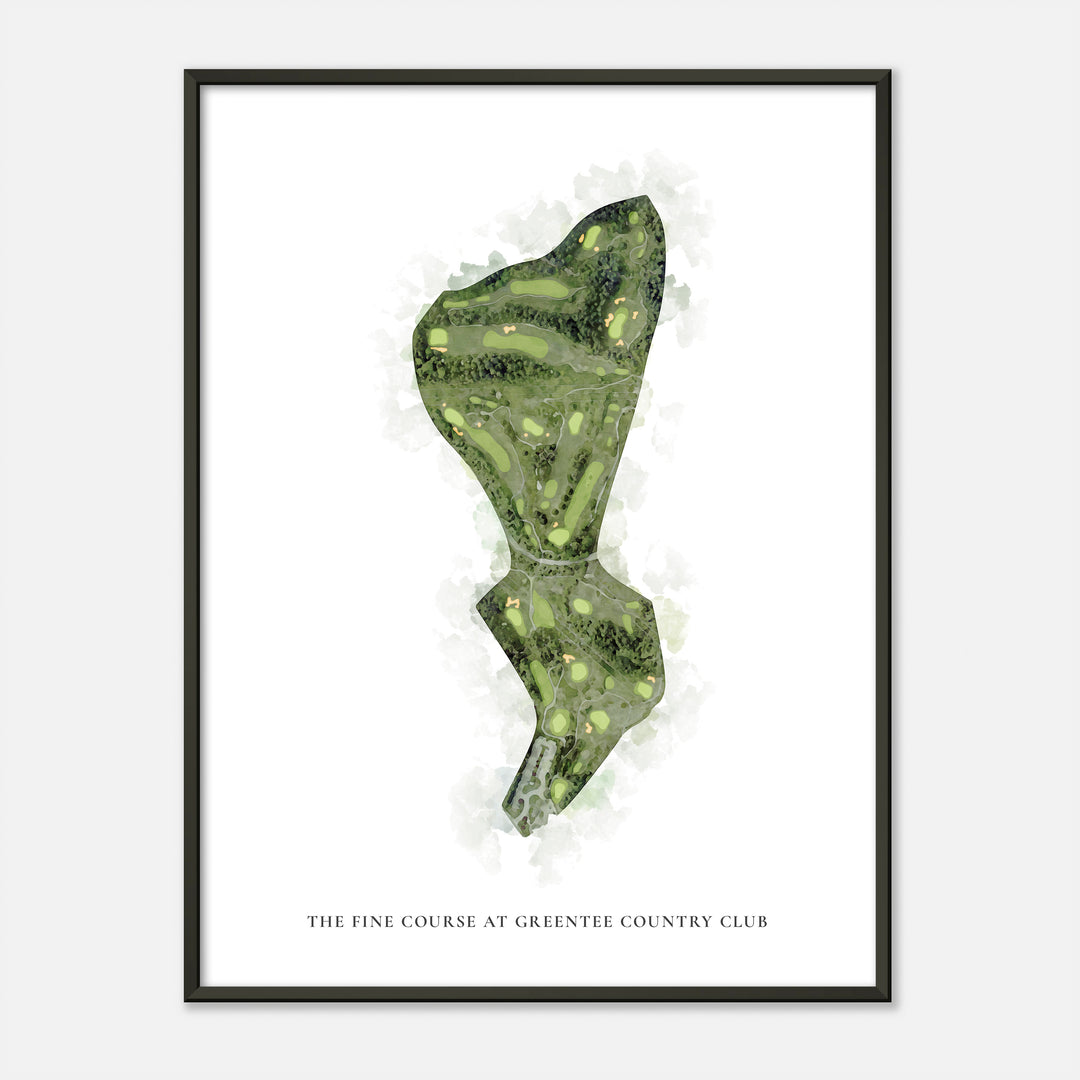 Print of The Fine Course at GreenTee Country Club Classic Map