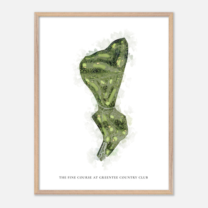 Print of The Fine Course at GreenTee Country Club Classic Map