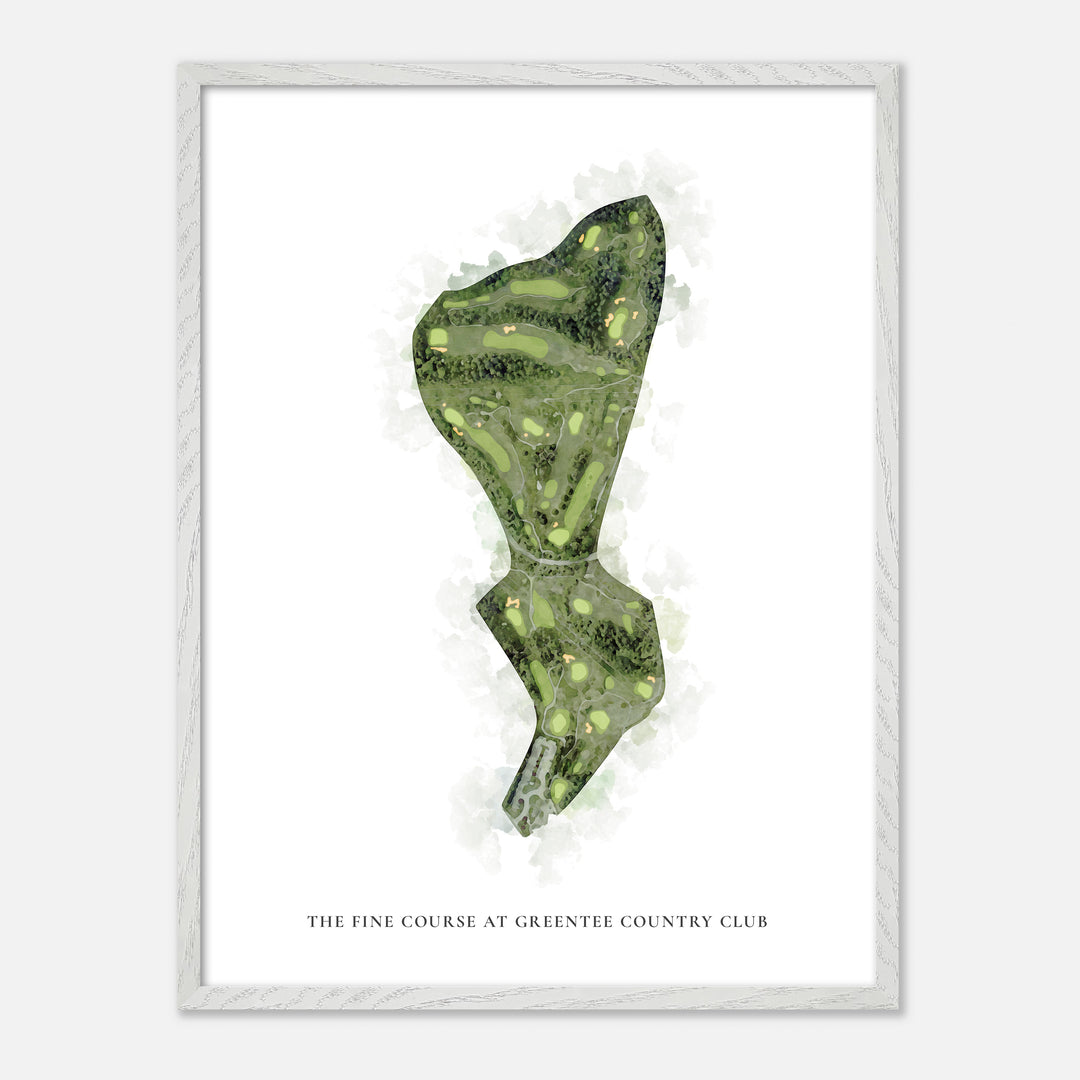 Print of The Fine Course at GreenTee Country Club Classic Map
