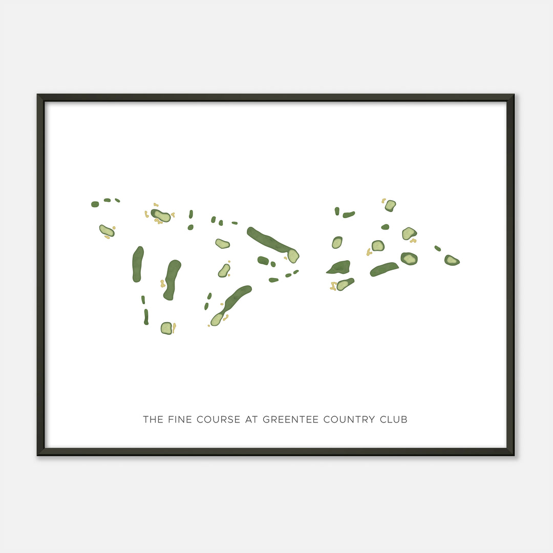 Print of The Fine Course at GreenTee Country Club Modern Map