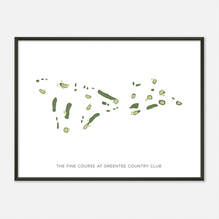 Print of The Fine Course at GreenTee Country Club Modern Map