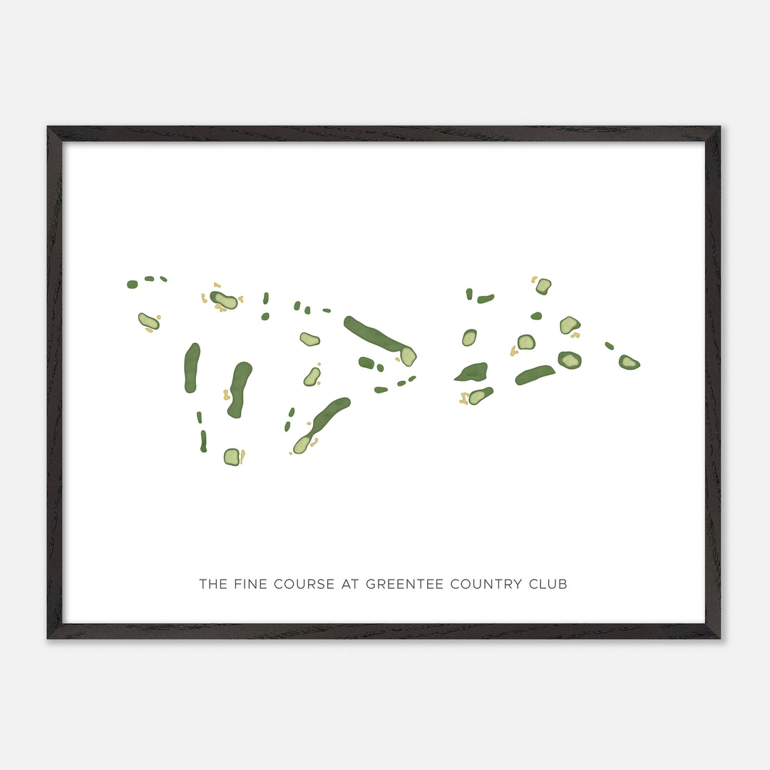 Print of The Fine Course at GreenTee Country Club Modern Map