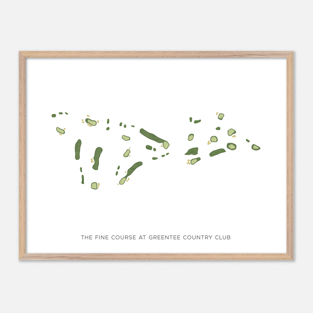 Print of The Fine Course at GreenTee Country Club Modern Map