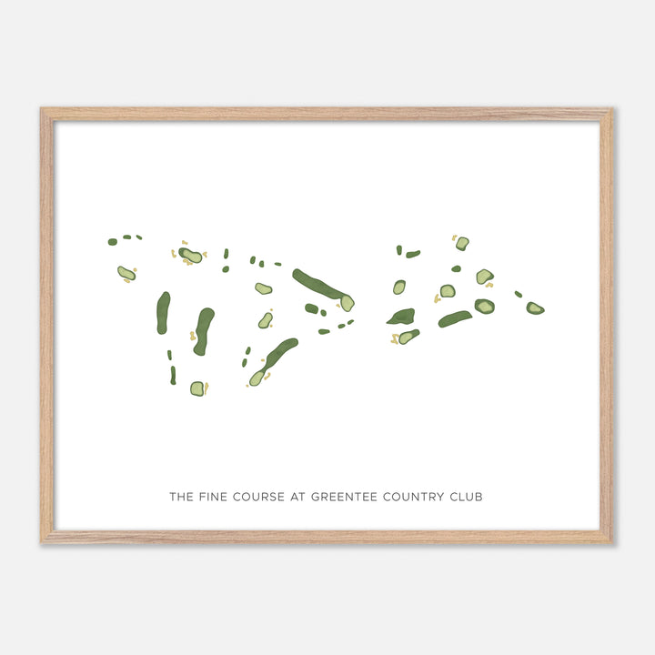 Print of The Fine Course at GreenTee Country Club Modern Map