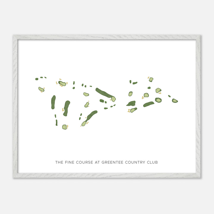 Print of The Fine Course at GreenTee Country Club Modern Map