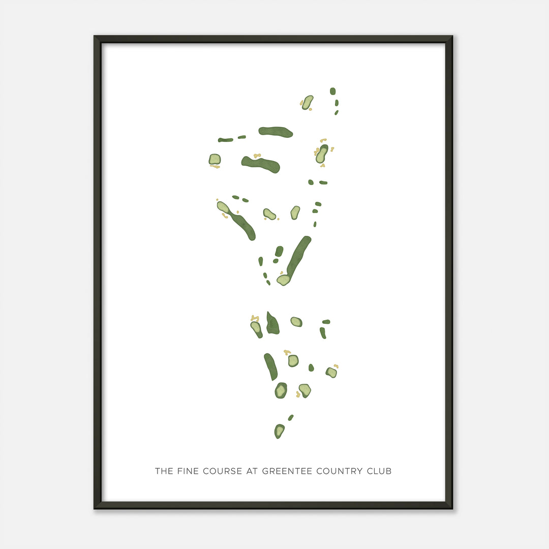 Print of The Fine Course at GreenTee Country Club Modern Map