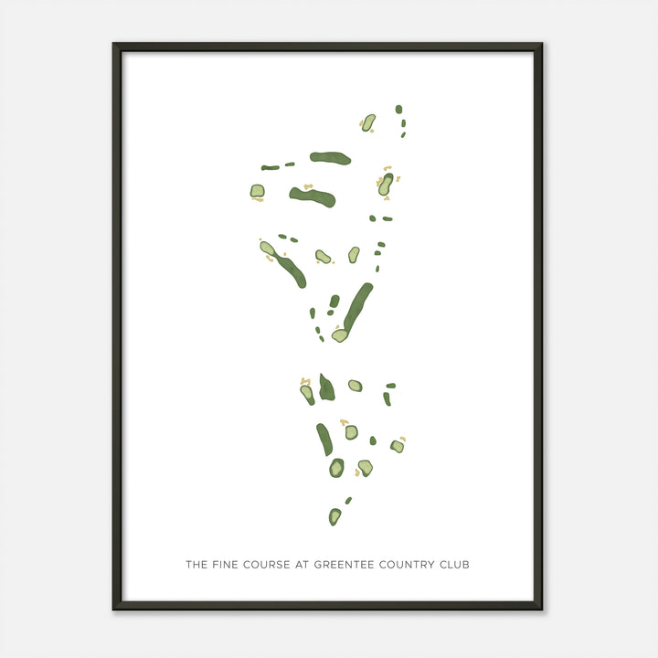 Print of The Fine Course at GreenTee Country Club Modern Map