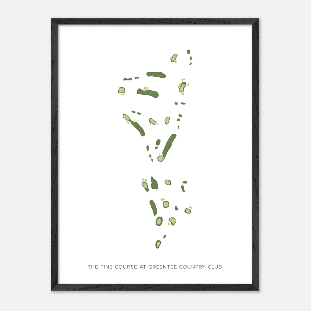 Print of The Fine Course at GreenTee Country Club Modern Map
