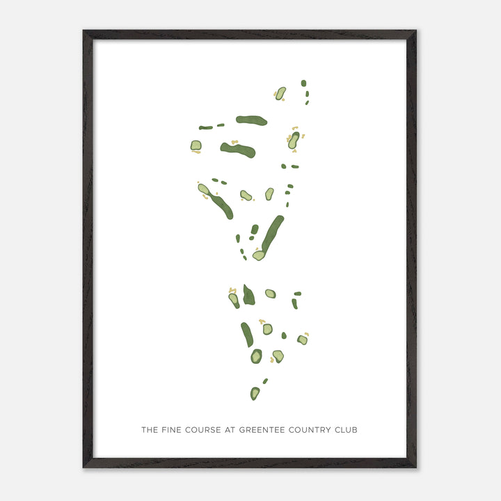 Print of The Fine Course at GreenTee Country Club Modern Map