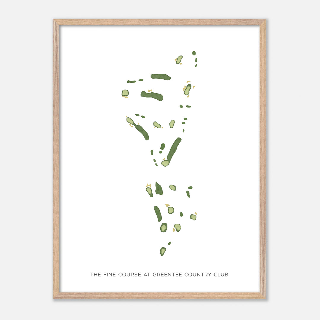 Print of The Fine Course at GreenTee Country Club Modern Map