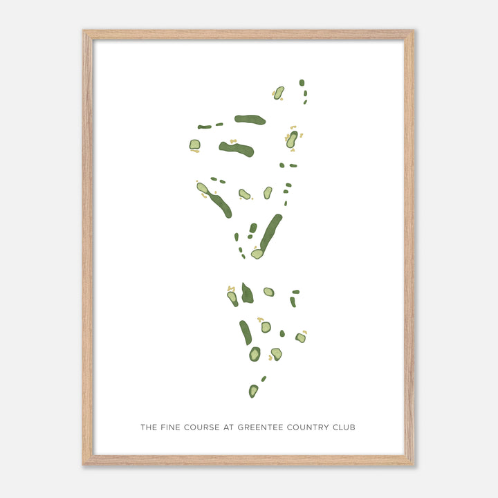 Print of The Fine Course at GreenTee Country Club Modern Map
