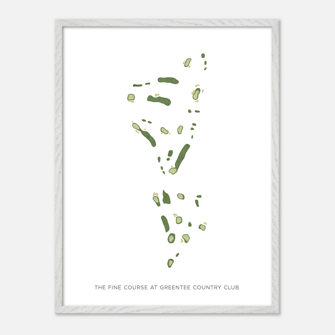 Print of The Fine Course at GreenTee Country Club Modern Map
