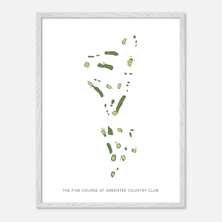 Print of The Fine Course at GreenTee Country Club Modern Map
