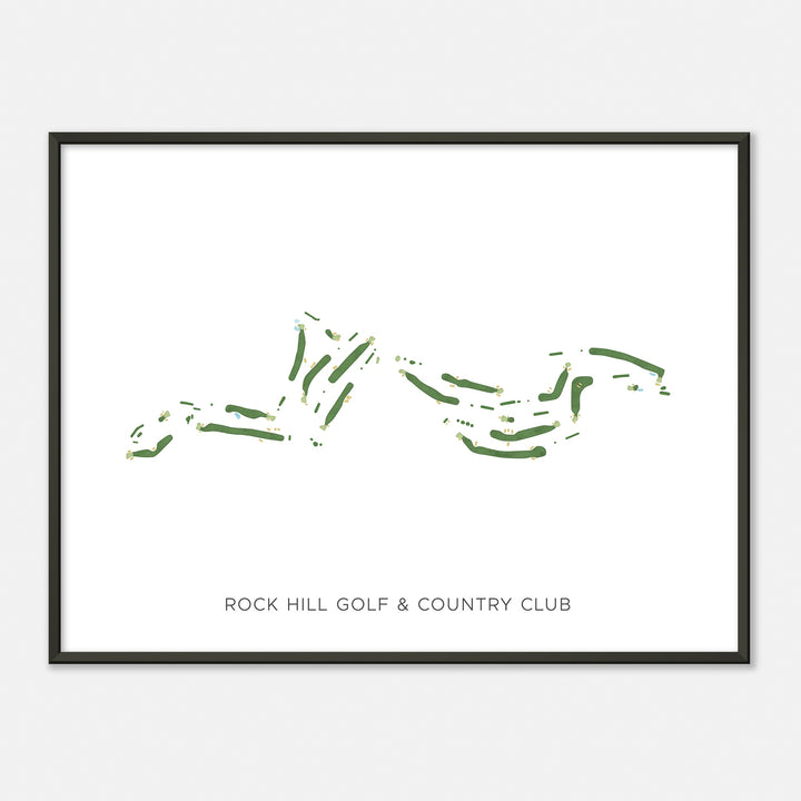 Print of Rock Hill Golf & Country Club Modern Map