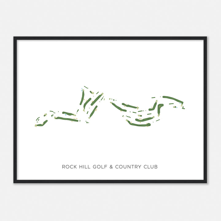 Print of Rock Hill Golf & Country Club Modern Map