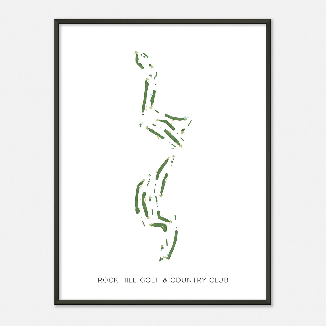 Print of Rock Hill Golf & Country Club Modern Map