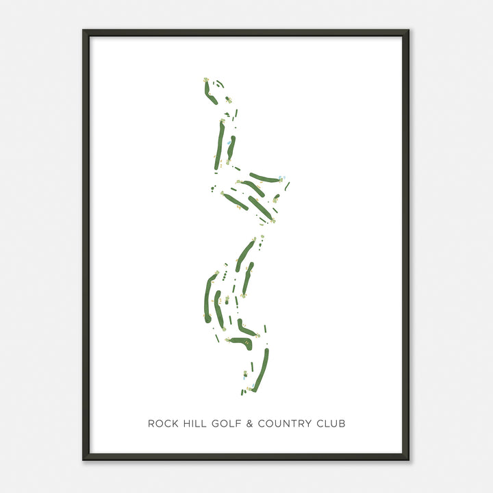 Print of Rock Hill Golf & Country Club Modern Map