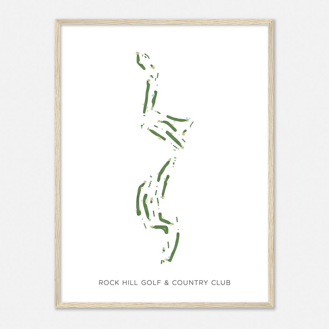 Print of Rock Hill Golf & Country Club Modern Map