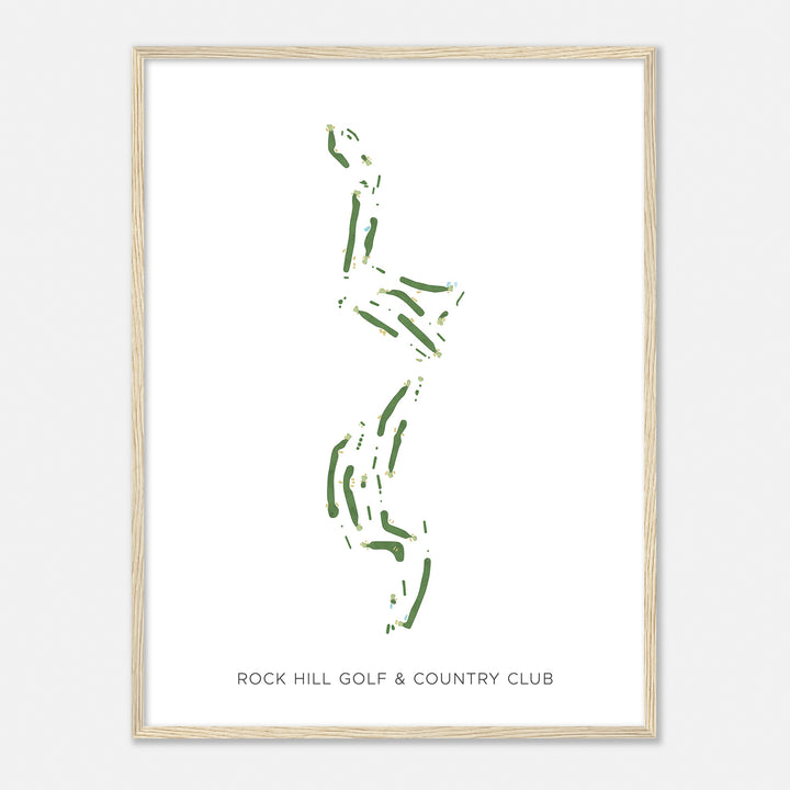 Print of Rock Hill Golf & Country Club Modern Map