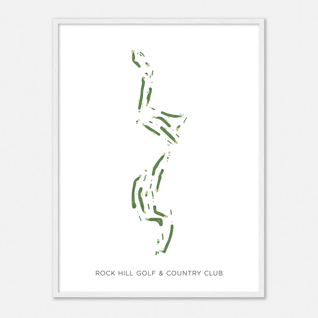 Print of Rock Hill Golf & Country Club Modern Map