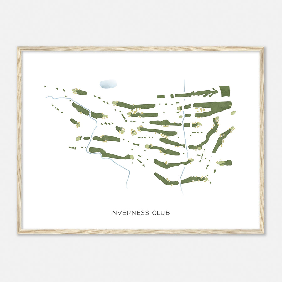 Print of Inverness Club Modern Map