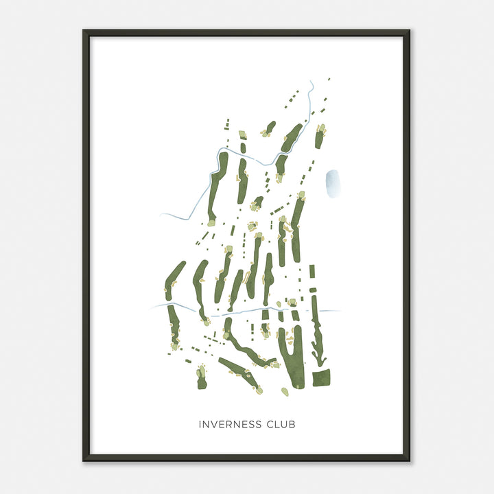 Print of Inverness Club Modern Map