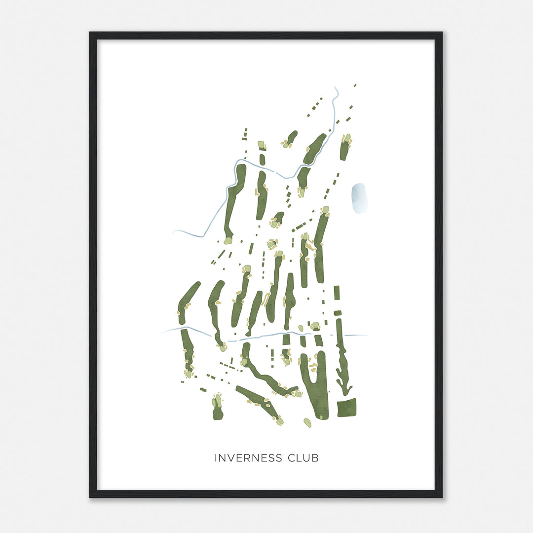 Print of Inverness Club Modern Map