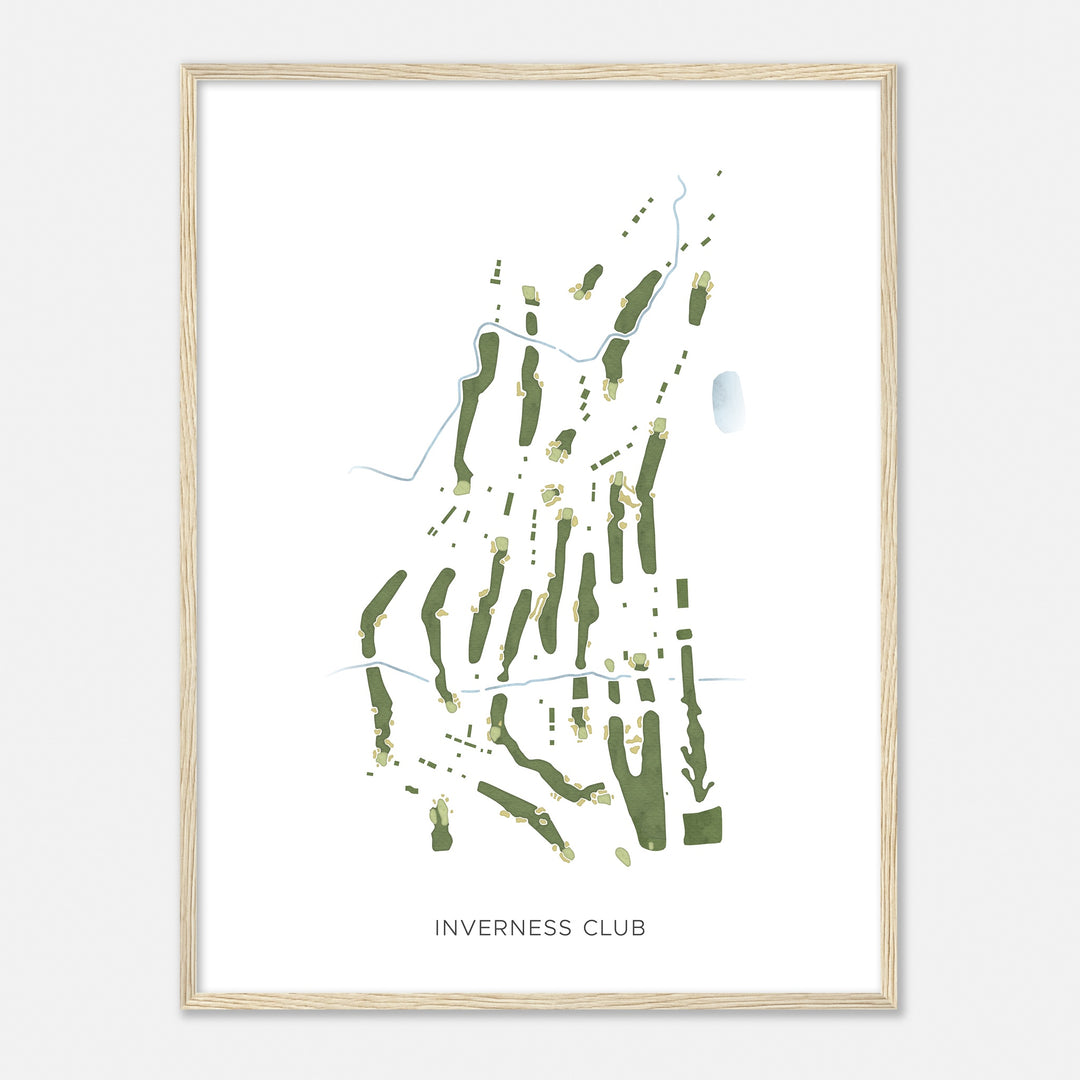 Print of Inverness Club Modern Map