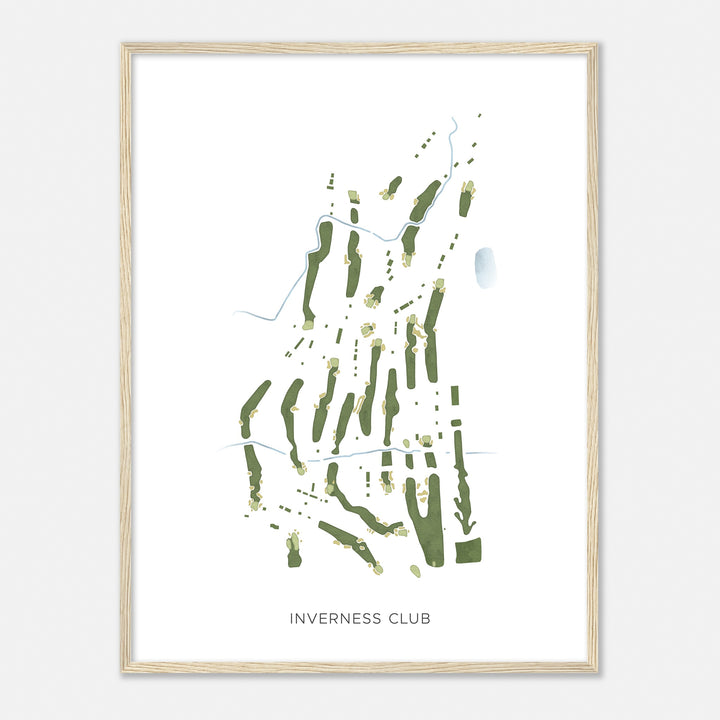 Print of Inverness Club Modern Map