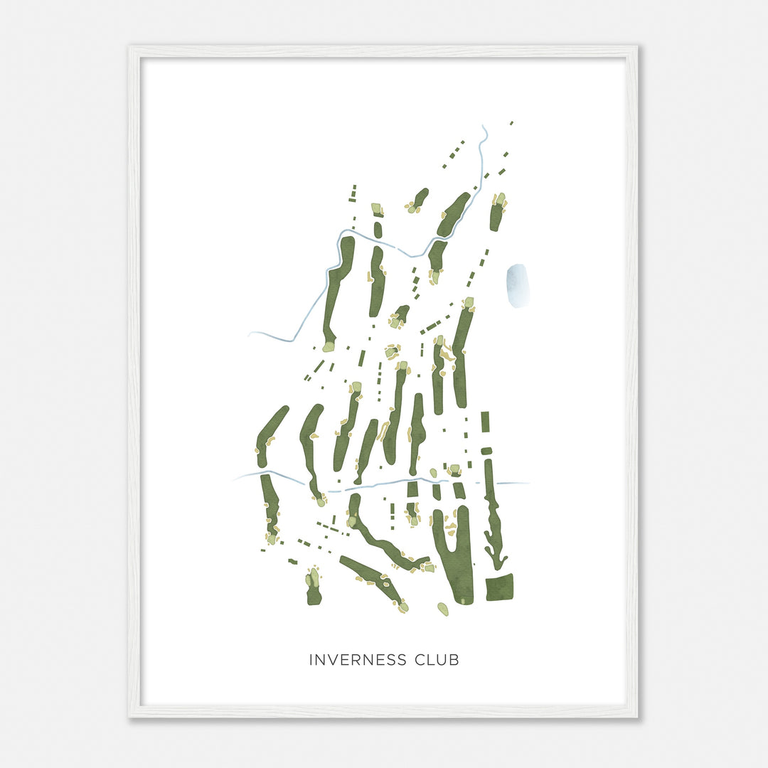 Print of Inverness Club Modern Map