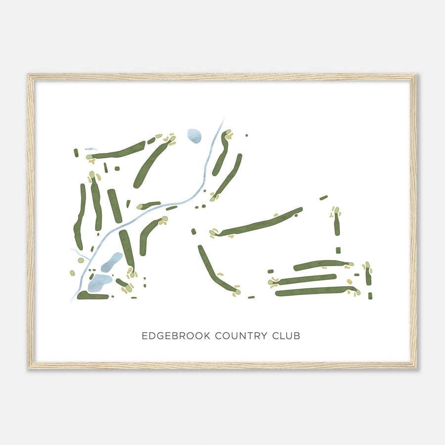 Print of Edgebrook Country Club Modern Map