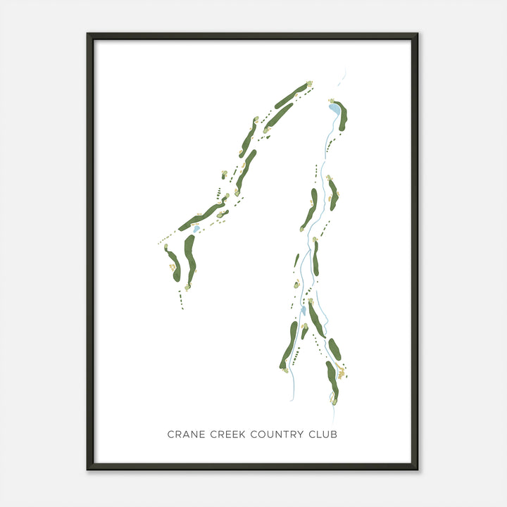 Print of Crane Creek Country Club Modern Map