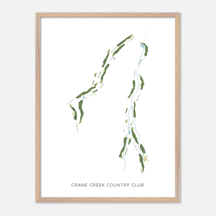 Print of Crane Creek Country Club Modern Map