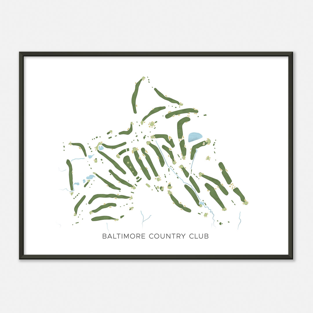 Print of Baltimore Country Club Modern Map
