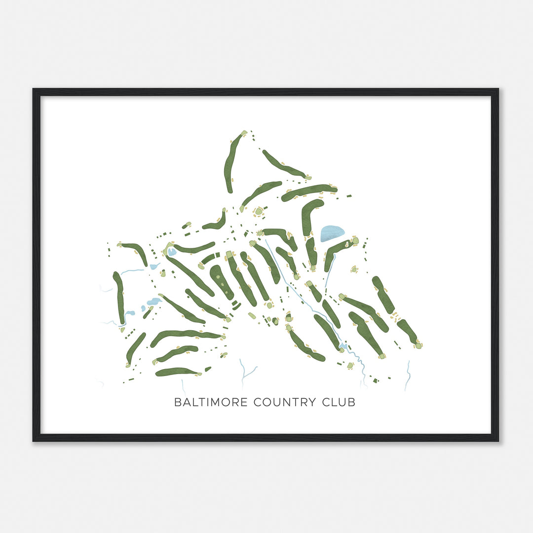 Print of Baltimore Country Club Modern Map
