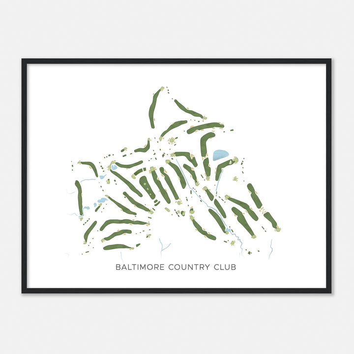 Print of Baltimore Country Club Modern Map