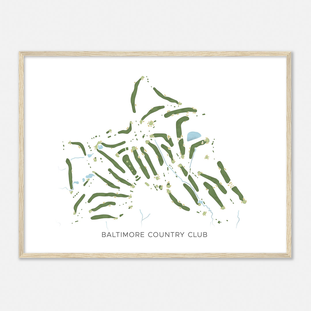 Print of Baltimore Country Club Modern Map