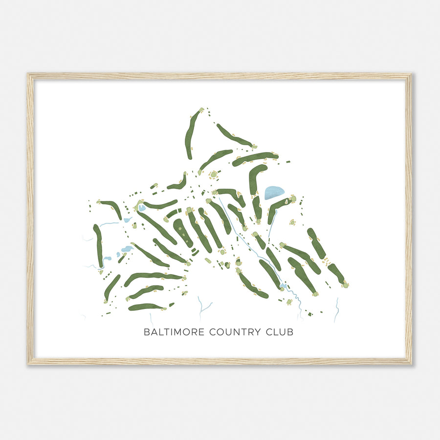 Print of Baltimore Country Club Modern Map